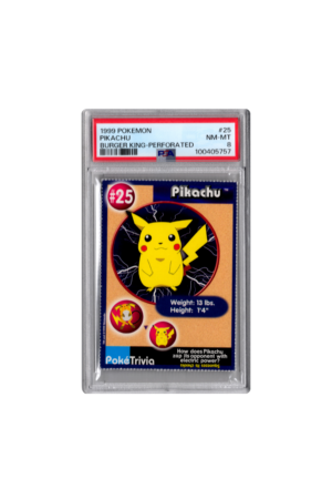 [PSA8] 1999 Pokemon Pikachu Burger King - Perforated