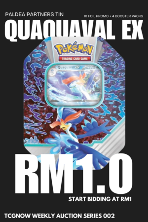 Quaquaval ex Paldea Partners Tin (Promo + 4 Booster Packs)