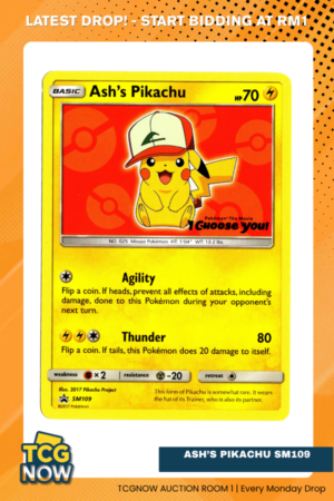 Ash’s Pikachu SM109 #1587 (LP)