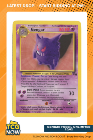 Gengar Fossil Unlimited 20/62 #1577 (LP)