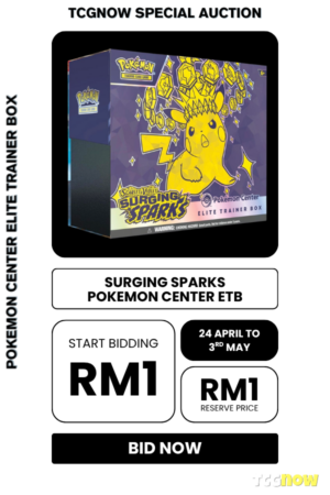Surging Sparks Pokémon Center Elite Trainer Box (with Acrylic Case)