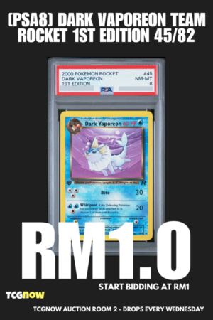 [PSA8] Dark Vaporeon Team Rocket 1st Edition 45/82
