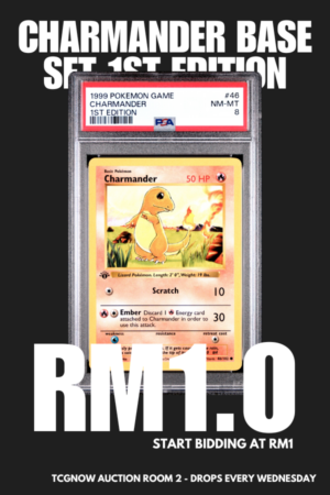 [PSA8] Charmander Base Set 1st Edition 46/102