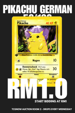 Pikachu German Base Set 1st Edition 58/102 #1683 (LP)
