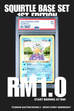 [PSA7] Squirtle Base Set 1st Edition 63/102