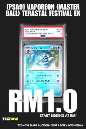 [PSA9] Vaporeon (Master Ball) Terastal Festival ex 030/187
