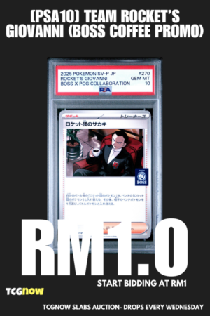 [PSA10] Team Rocket’s Giovanni (Boss Coffee Promo) Scarlet & Violet Promos 270/SV-P