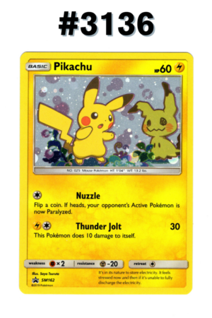 #3136 - Pikachu – Sun & Moon Promos #SM162