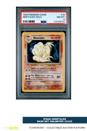 [PSA8] Ninetales Base Set Unlimited 12/102