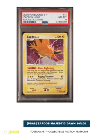 [PSA8] Zapdos Majestic Dawn 14/100