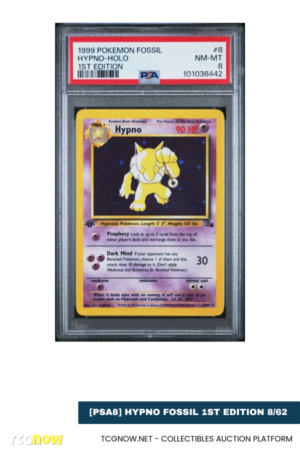 [PSA8] Hypno Fossil 1st Edition 8/62