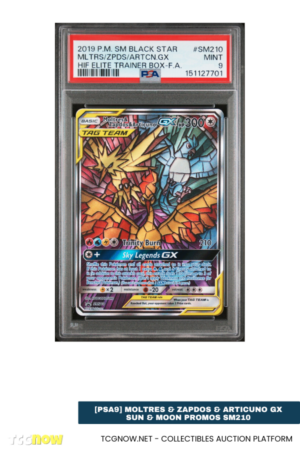 [PSA9] Moltres & Zapdos & Articuno GX Sun & Moon Promos SM210