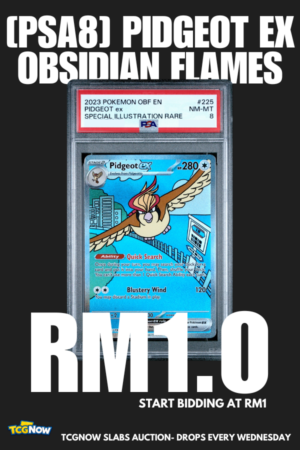 [PSA8] Pidgeot ex Obsidian Flames 225/197