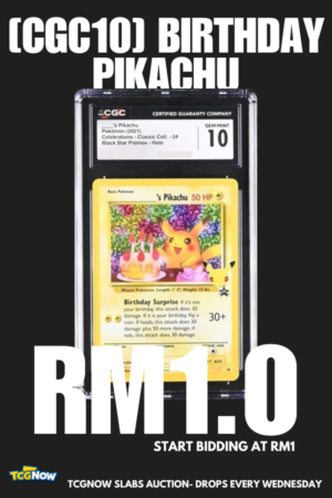 TCGNOW Slabs Auction – [CGC10] Birthday Pikachu Celebrations 24