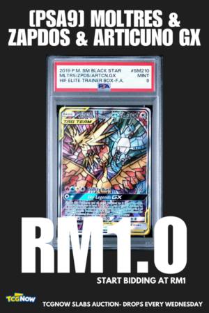 [PSA9] Moltres & Zapdos & Articuno GX Sun & Moon Promos SM210