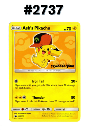 #2737 - Ash's Pikachu – Sun & Moon Promos #SM110