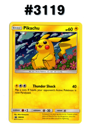 #3119 - Pikachu – Sun & Moon Promos #SM206