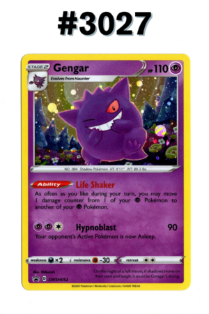 #3027 - Gengar – Sword & Shield Promos #SWSH052