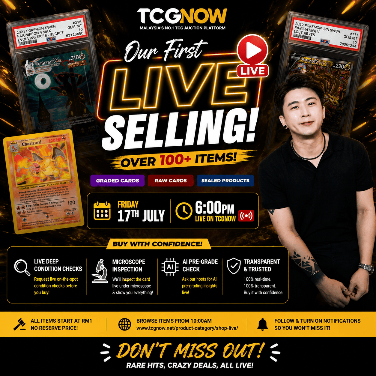 TCGNOW FIRST EVER LIVE SELLING