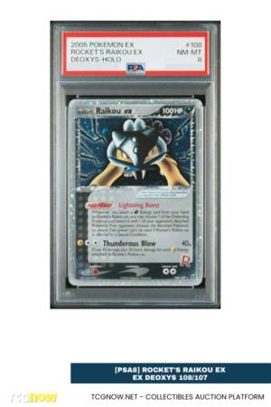 [PSA8] Rocket's Raikou ex EX Deoxys 108/107