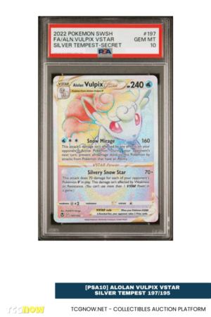[PSA10] Alolan Vulpix VSTAR Silver Tempest 197/195