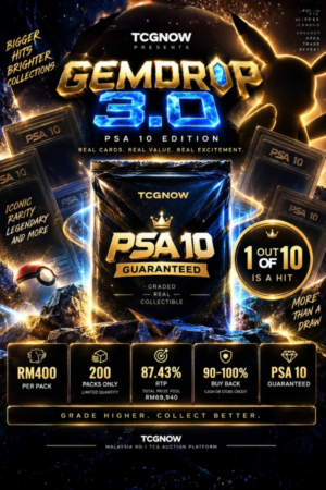 GemDrop 3.0 – Guaranteed PSA 10 Mystery Pack | 1 in 10 Hit Rate