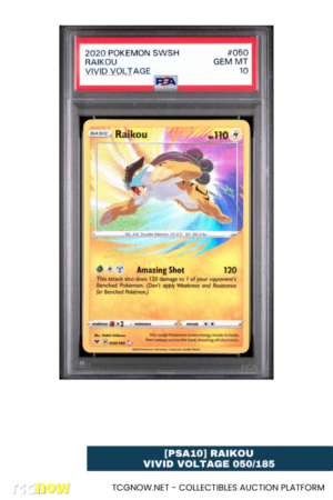 [PSA10] Raikou Vivid Voltage 050/185