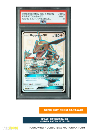 [PSA9] Rayquaza GX – Hidden Fates 177a/168